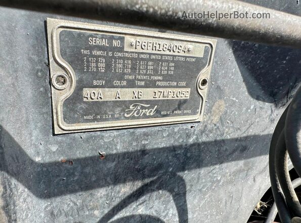 P6FH184094 1956 FORD T-BIRD Black Rear interior view