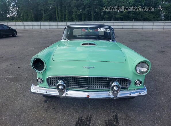 P6FH213163 1956 FORD THUNDERBIRD Turquoise Դիմացի տեսք