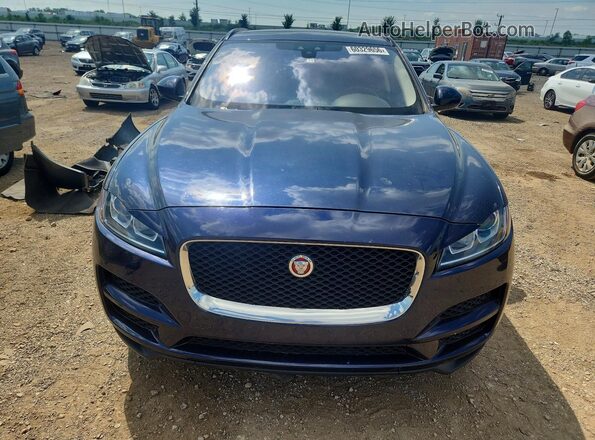 SADCJ2BN5HA091839 2017 JAGUAR F-PACE Blue Widok z przodu
