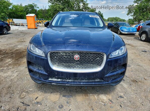 SADCJ2EV5JA243877 2018 JAGUAR F-PACE Blue Widok z przodu