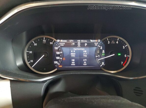 SADCJ2EX3MA671520 2021 JAGUAR F-PACE Blue Вид щитка приладів