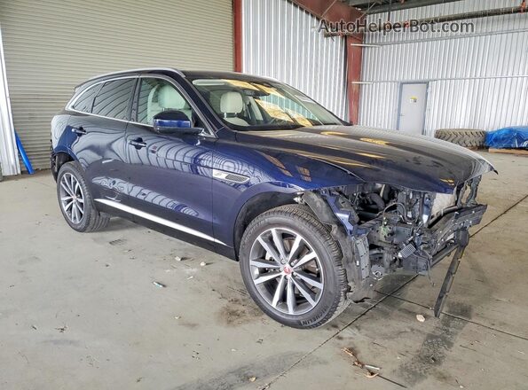 SADCJ2EX3MA671520 2021 JAGUAR F-PACE Blue Передня права чверть