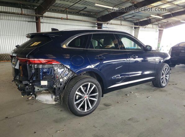 SADCJ2EX3MA671520 2021 JAGUAR F-PACE Blue Задня права чверть