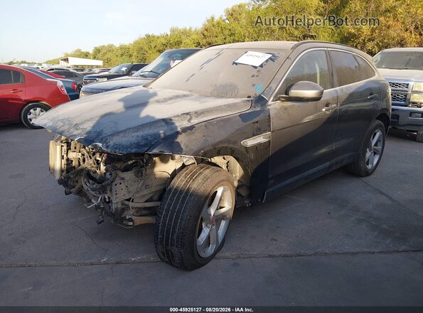 SADCJ2FX8KA369300 2019 JAGUAR F-PACE Gray წინა მარცხენა ხედი სამი მეოთხედიდან