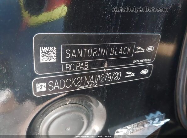 SADCK2FN4JA279720 2018 JAGUAR F-PACE Black Engine compartment view