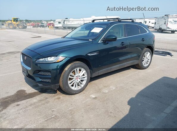 SADCK2GX1JA283014 2018 JAGUAR F-PACE Green წინა მარცხენა ხედი სამი მეოთხედიდან