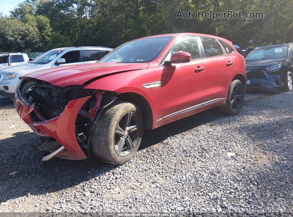 SADCL2BV9HA083897 2017 JAGUAR F-PACE Red წინა მარცხენა ხედი სამი მეოთხედიდან