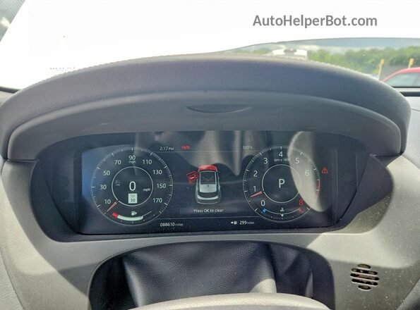 SADCL2GX4KA396860 2019 JAGUAR F-PACE White Instrument cluster view
