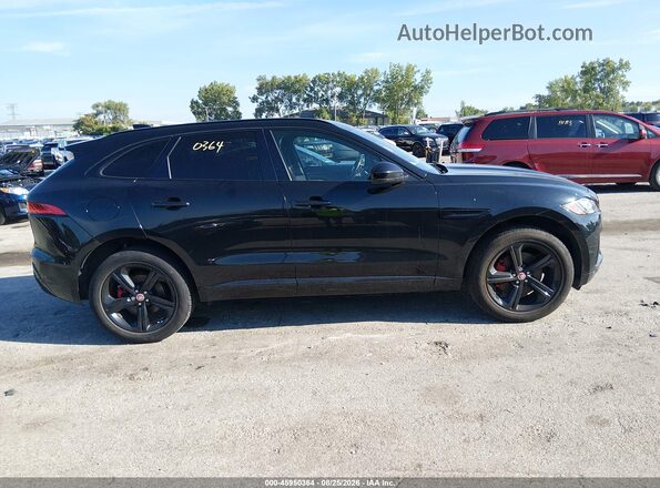 SADCM2FV0JA329975 2018 JAGUAR F-PACE Black უკანა სალონის ხედი