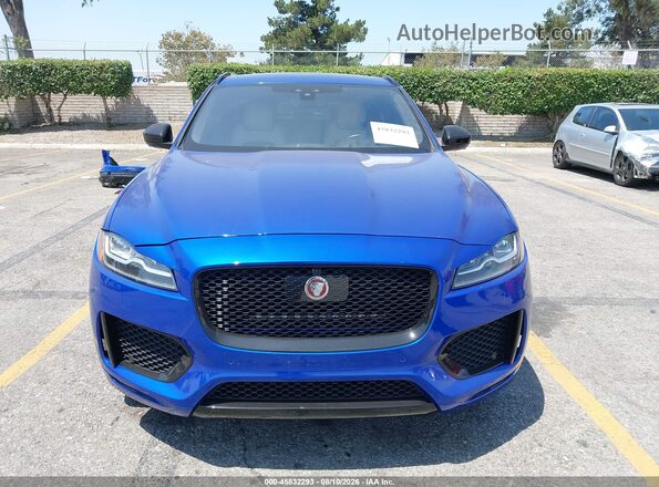 SADCM2FV1JA284660 2018 JAGUAR F-PACE Blue Rear interior view