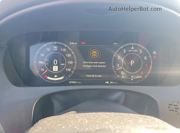 SADCM2FV8KA354401 2019 JAGUAR F-PACE Silver Вид щитка приладів