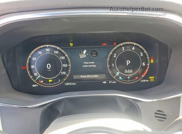 SADCT2EX2RA733037 2024 JAGUAR F-PACE Gray Vista del cuadro de instrumentos