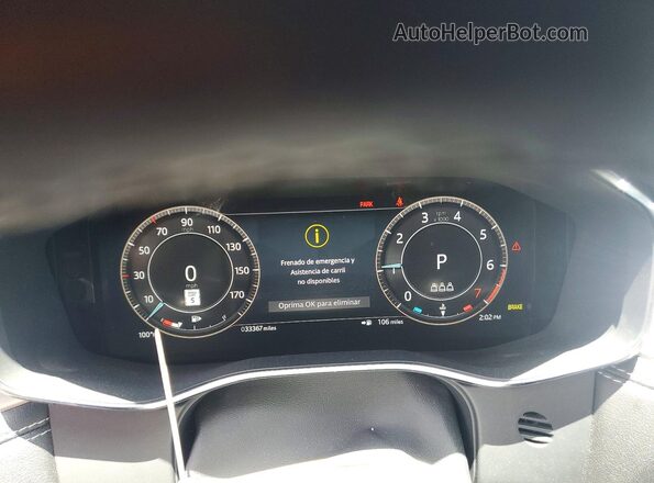 SADCT2EX3RA736030 2024 JAGUAR F-PACE White Vista del cuadro de instrumentos