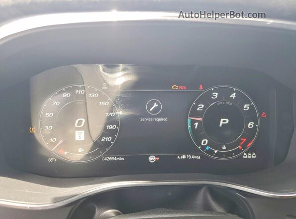SADCZ2EE7MA688828 2021 JAGUAR F-PACE Серебряный Вид щитка приборов