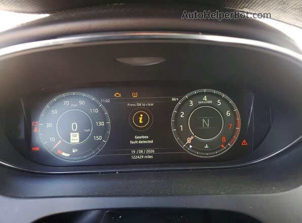 SADFJ2FX9K1Z62984 2019 JAGUAR E-PACE White Vista del cuadro de instrumentos