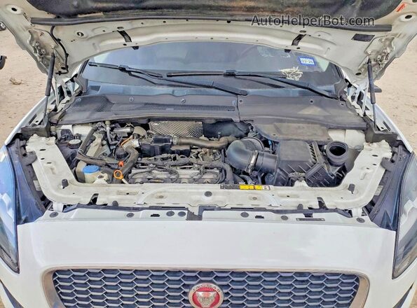 SADFJ2FX9K1Z62984 2019 JAGUAR E-PACE White Vista del compartimento del motor