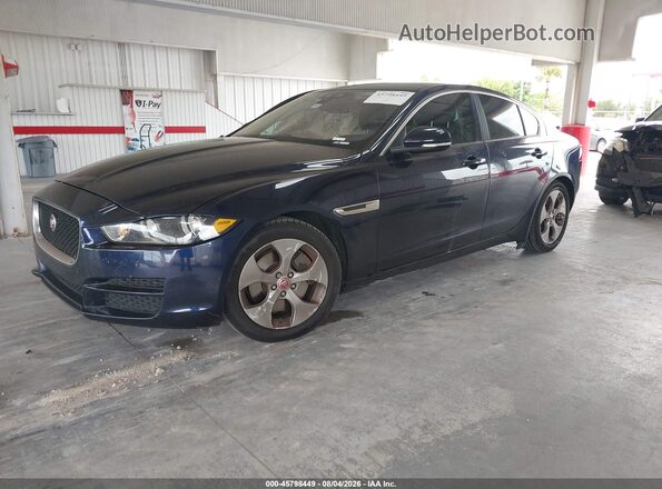 SAJAR4FX1JCP34833 2018 JAGUAR XF Blue წინა მარცხენა ხედი სამი მეოთხედიდან