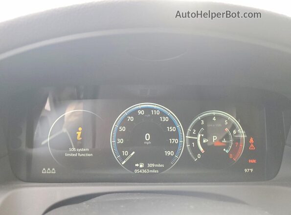 SAJBE4FX9LCY84675 2020 JAGUAR XF Black Vista del cuadro de instrumentos