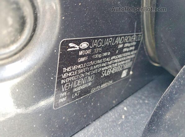 SAJBF4BV0GCY06888 2016 JAGUAR XF Black Vista del compartimento del motor