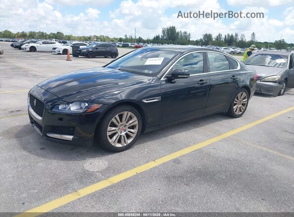 SAJBJ4BVXHCY37968 2017 JAGUAR XF Black Առջևի ձախ երեք քառորդ տեսարան