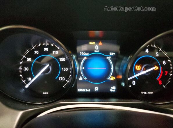 SAJBK4BV3GCY12423 2016 JAGUAR XF White Вид щитка приладів