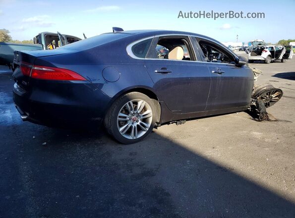 SAJBK4BV3GCY19355 2016 JAGUAR XF Blue Trasero derecho