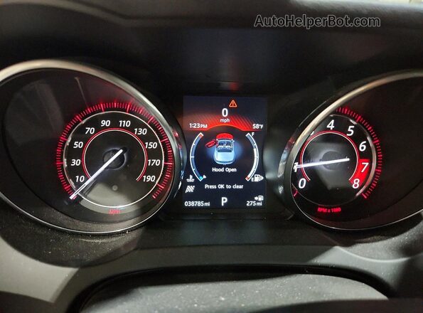 SAJWA6FU9G8K29813 2016 JAGUAR F-TYPE White Вид щитка приладів