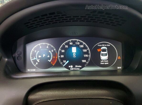 SAJWJ2GD0G8V96171 2016 JAGUAR XJL Black Widok zestawu wskaźników