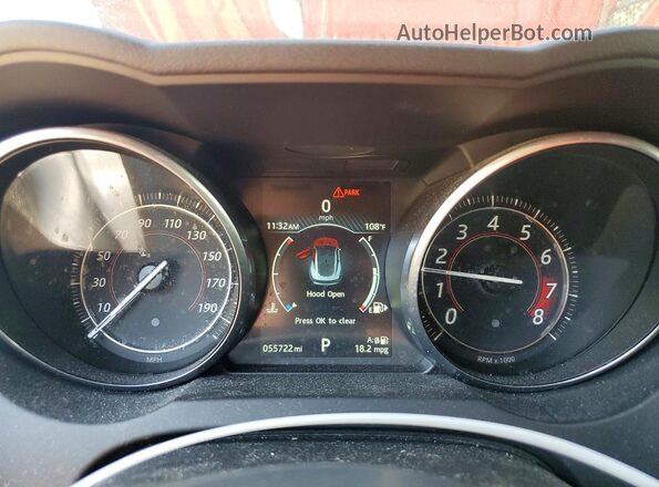 SAJWJ6BV2H8K39423 2017 JAGUAR F-TYPE Red Սարքավորումների վահանակի տեսք