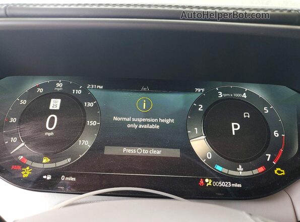 SAL1L9FUXSA482430 2025 LAND ROVER RANGE Charcoal Instrument cluster view