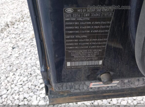 SALAG2V62GA819260 2016 LAND ROVER LR4 Navy Engine compartment view