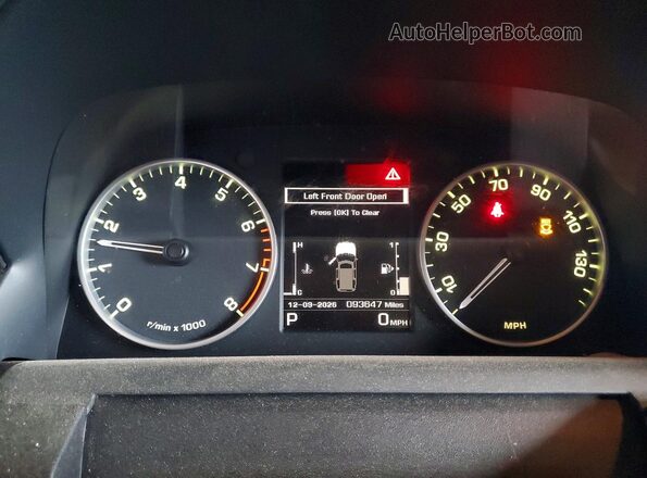 SALAG2V67GA812983 2016 LAND ROVER LR4 White Вид щитка приладів