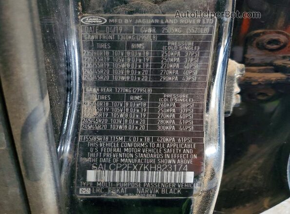 SALCP2FX7KH823174 2019 LAND ROVER DISCOVERY Charcoal Շարժիչի բաժամունքի տեսք