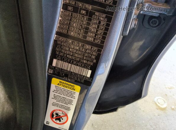 SALCR2FX3KH806334 2019 LAND ROVER DISCOVERY Blue VIN sticker view