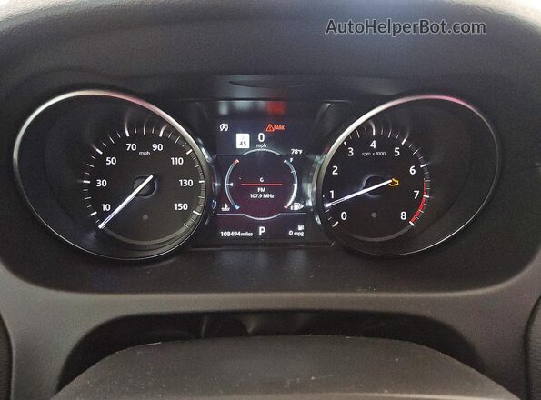 SALCR2RX2JH771974 2018 LAND ROVER DISCOVERY White Instrument cluster view