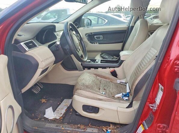SALCT2BG9GH556483 2016 LAND ROVER DISCOVERY Red Widok wnętrza z przodu