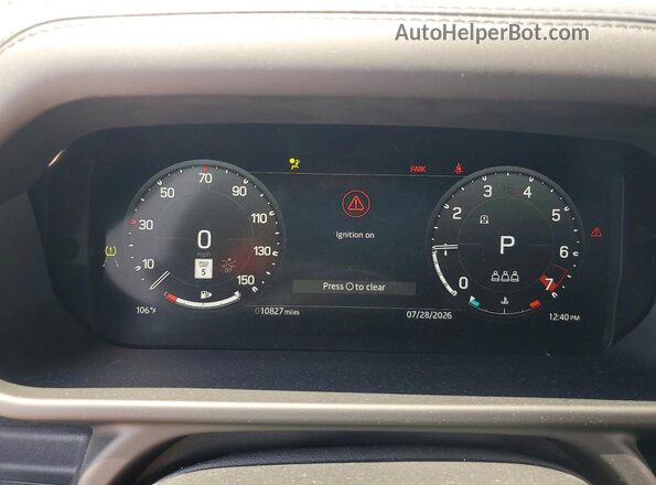 SALE27EU0S2478388 2025 LAND ROVER DEFENDER Черный Вид щитка приборов