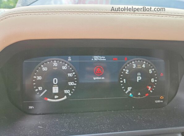SALE9EEU2L2017596 2020 LAND ROVER DEFENDER Blue ხელსაწყოთა პანელის ხედი