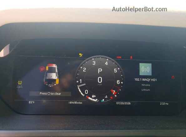 SALEJ7EX8R2260061 2024 LAND ROVER DEFENDER Blue Вид щитка приладів