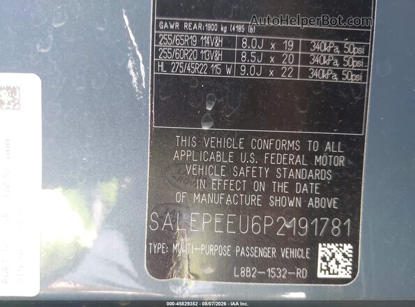 SALEPEEU6P2191781 2023 LAND ROVER DEFENDER Blue Widok komory silnika
