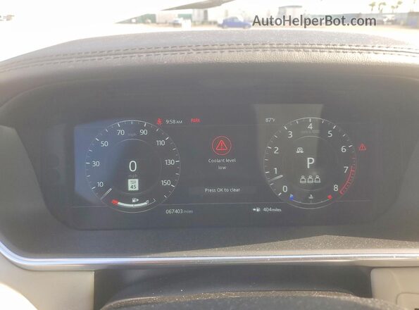 SALGR2SU1MA448045 2021 LAND ROVER RANGE Белый Вид щитка приборов
