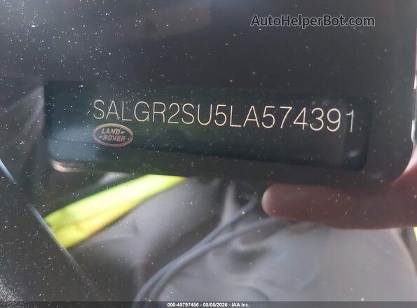 SALGR2SU5LA574391 2020 LAND ROVER RANGE ROVER Black Widok komory silnika