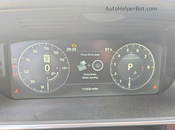 SALGS2FE0HA327147 2017 LAND ROVER RANGE Blue Вид щитка приладів