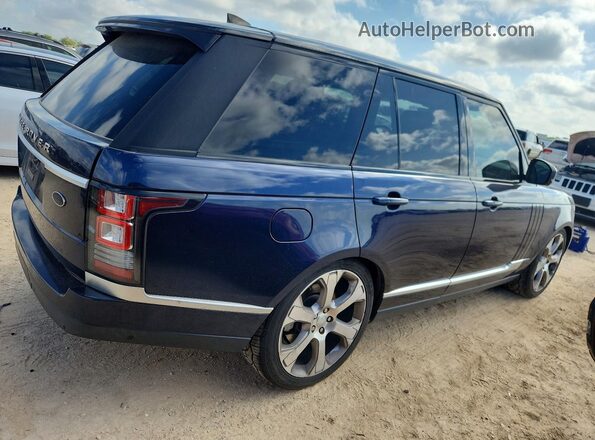 SALGS2FE0HA327147 2017 LAND ROVER RANGE Blue Задня права чверть