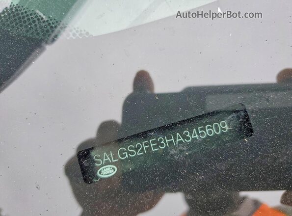 SALGS2FE3HA345609 2017 LAND ROVER RANGE White VIN sticker view