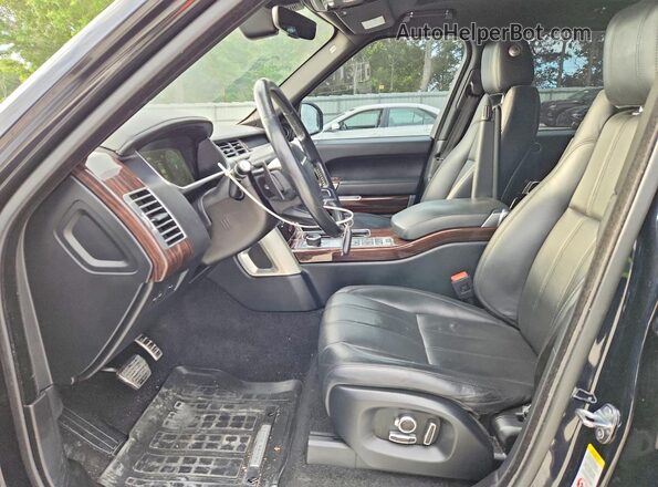 SALGS2FE6HA325841 2017 LAND ROVER RANGE Black Widok wnętrza z przodu