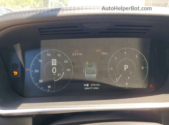 SALGS2FK6HA326106 2017 LAND ROVER RANGE Black Вид щитка приладів