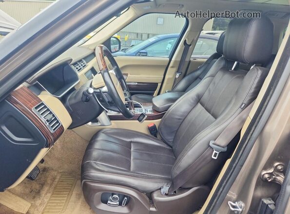 SALGS2FV1HA369441 2017 LAND ROVER RANGE Tan წინა სალონის ხედი