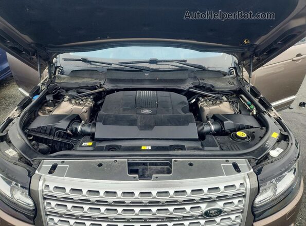 SALGS2FV1HA369441 2017 LAND ROVER RANGE Tan ძრავის განყოფილების ხედი