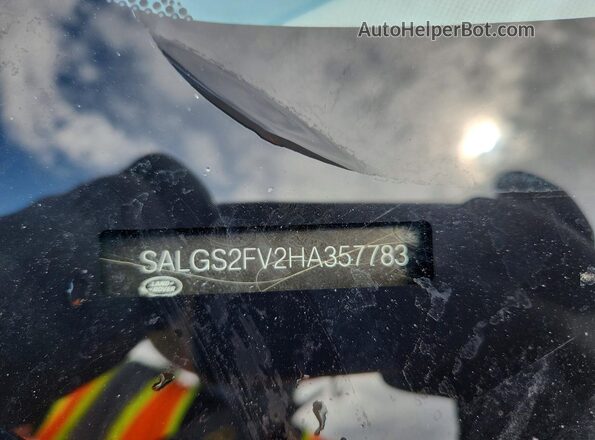 SALGS2FV2HA357783 2017 LAND ROVER RANGE Green Вид підкапотного простору